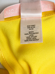 Victoria's Secret 2000s Yellow Satin Lace Appliqué Slip Dress - L