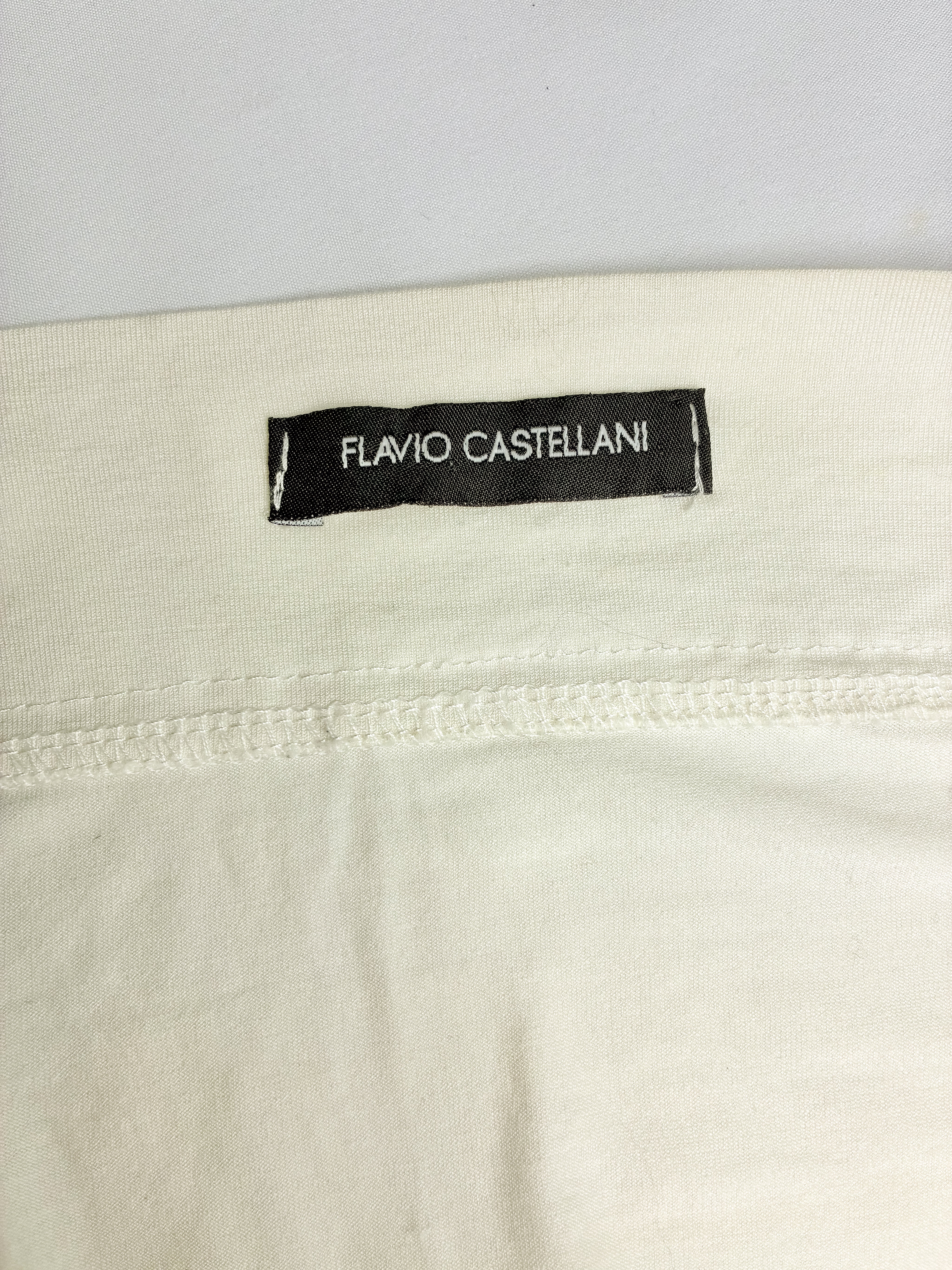 Flavio Castellani 2000s Cream Gold Sequin Cowl Draped Tank Top - S/M