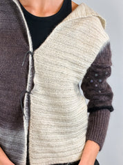 Sportmax 2000s Mohair Ombré Hooded Tie Front Cardigan - S-L