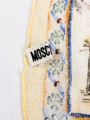 Moschino Cheap and Chic 1990s Popeye and Olive Oyl Tapestry Scarf