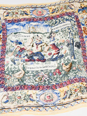 Moschino Cheap and Chic 1990s Popeye and Olive Oyl Tapestry Scarf