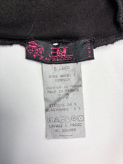 Enzo Loco 2000s Black Plunge Halter Ruffle Mini Dress - S