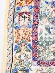 Moschino Cheap and Chic 1990s Popeye and Olive Oyl Tapestry Scarf
