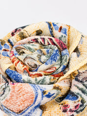 Moschino Cheap and Chic 1990s Popeye and Olive Oyl Tapestry Scarf
