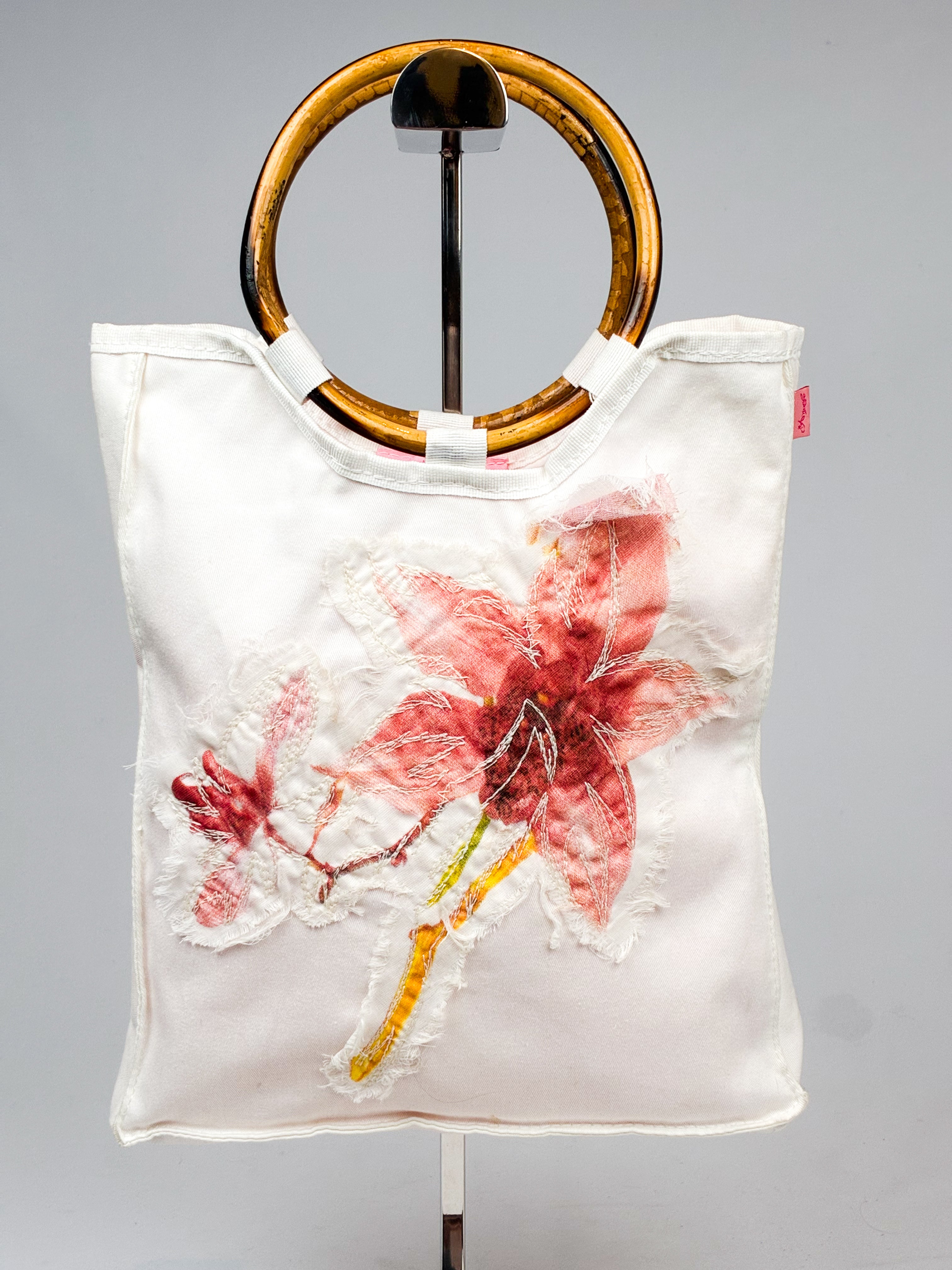 Roberto Cavalli Angels 2000s White Canvas Bag