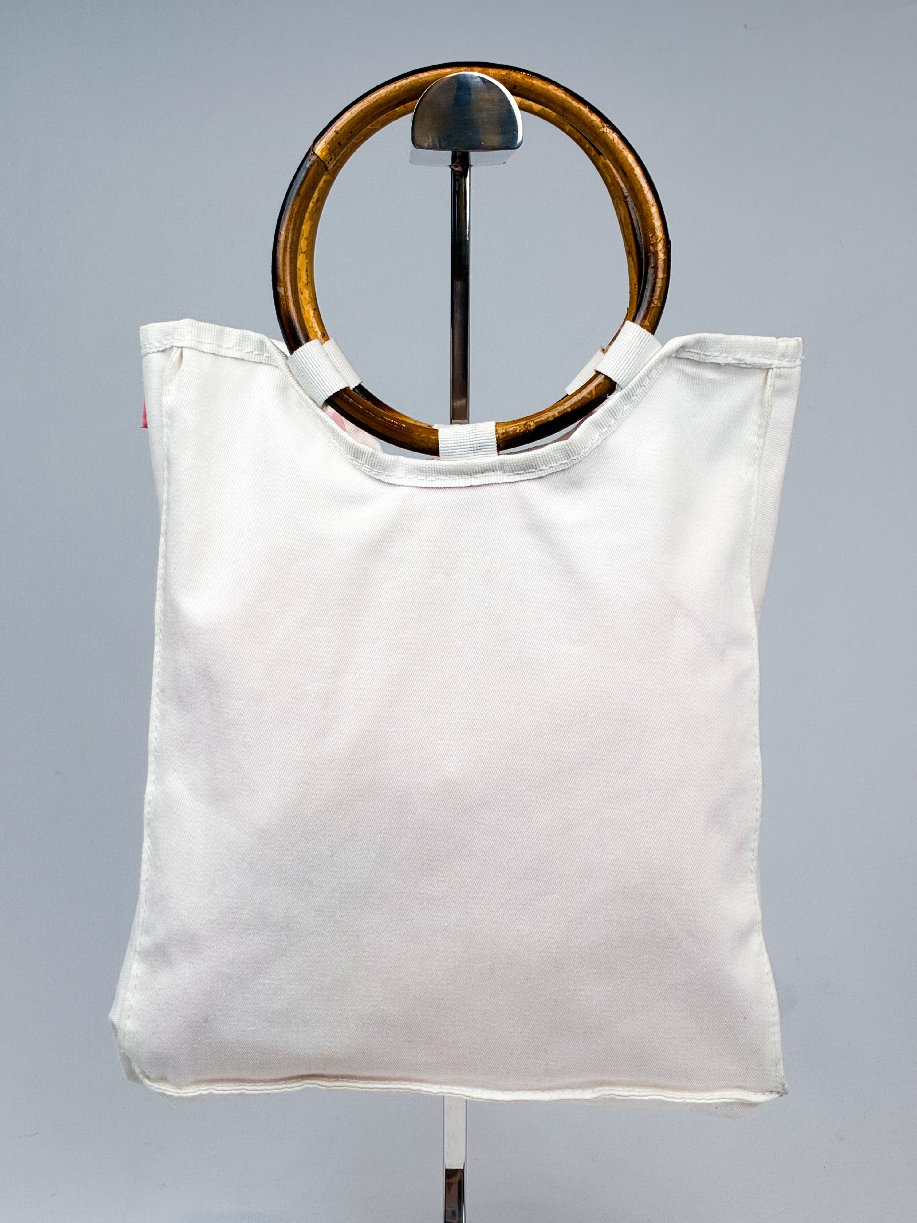 Roberto Cavalli Angels 2000s White Canvas Bag