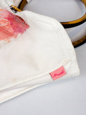 Roberto Cavalli Angels 2000s White Canvas Bag