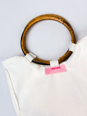 Roberto Cavalli Angels 2000s White Canvas Bag