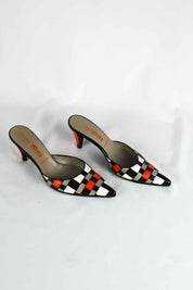 Miu Miu Spring Summer 2001 Checkered Heels - EU 36.5