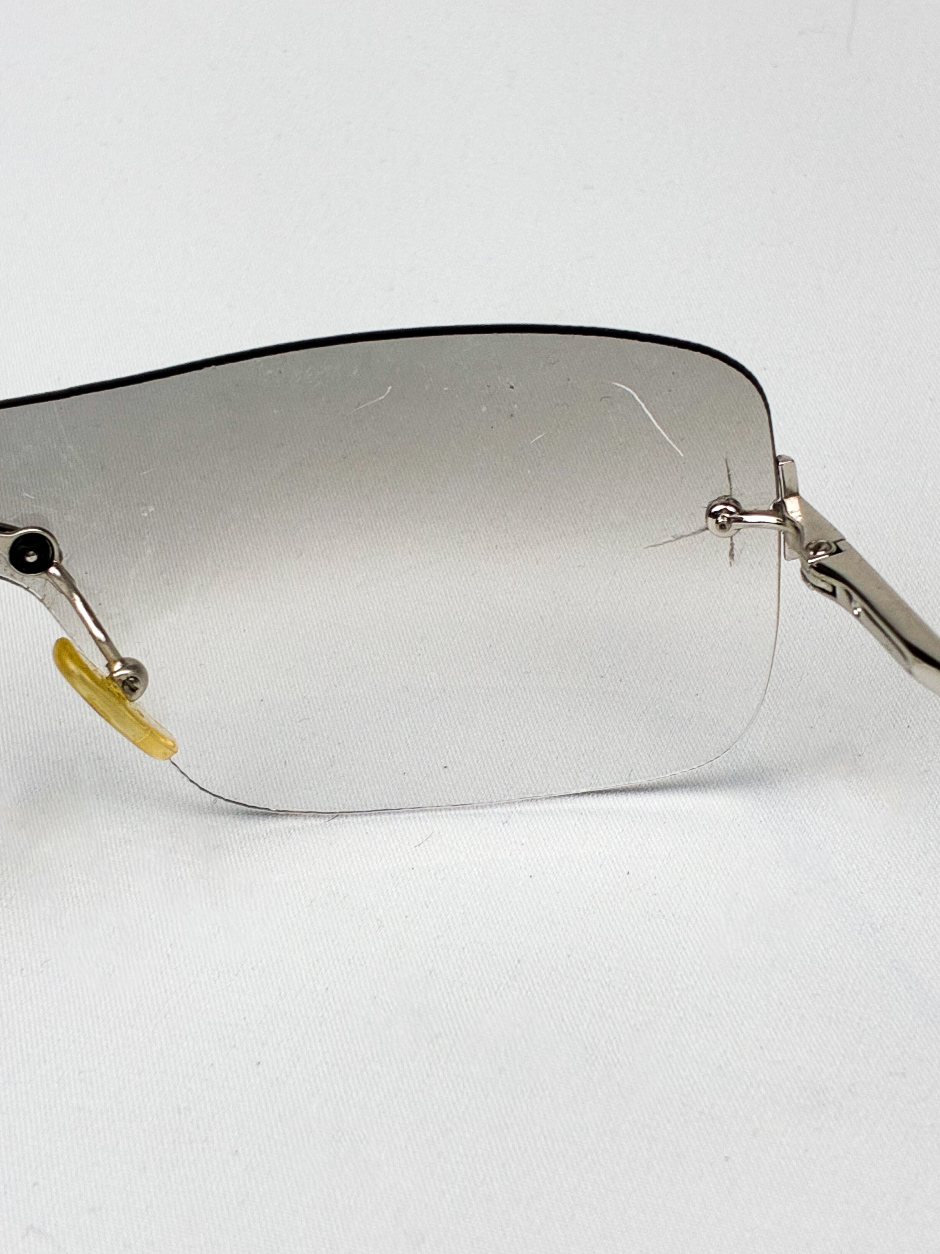 Valentino 2000s Rimless Shield Sunglasses