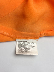 Luisa Spagnoli 2000s Orange Daisy Print Silk Dress with Shawl - S-M