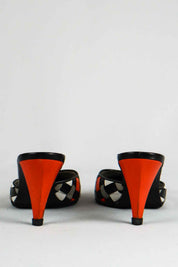 Miu Miu Spring Summer 2001 Checkered Heels - EU 36.5