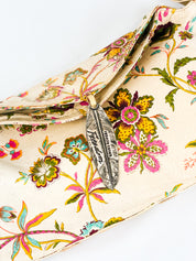 Roberto Cavalli Freedom 2000s Cream Floral Canvas Shoulder Bag