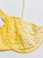 Roberto Cavalli Freedom 2000s Yellow Snakeskin Beaded Bikini Set - S Top / L Bottoms