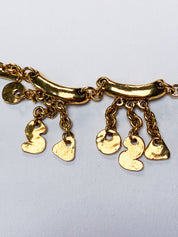Metal Pointu's Paris 1990s Gold-Tone Bar & Charm Bracelet