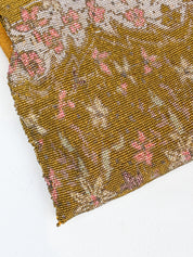 1940s Glass Micro-Bead Gold Frame Evening Bag with Wallet