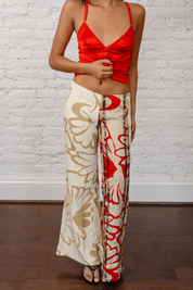 Custo Barcelona Floral Flared Pants