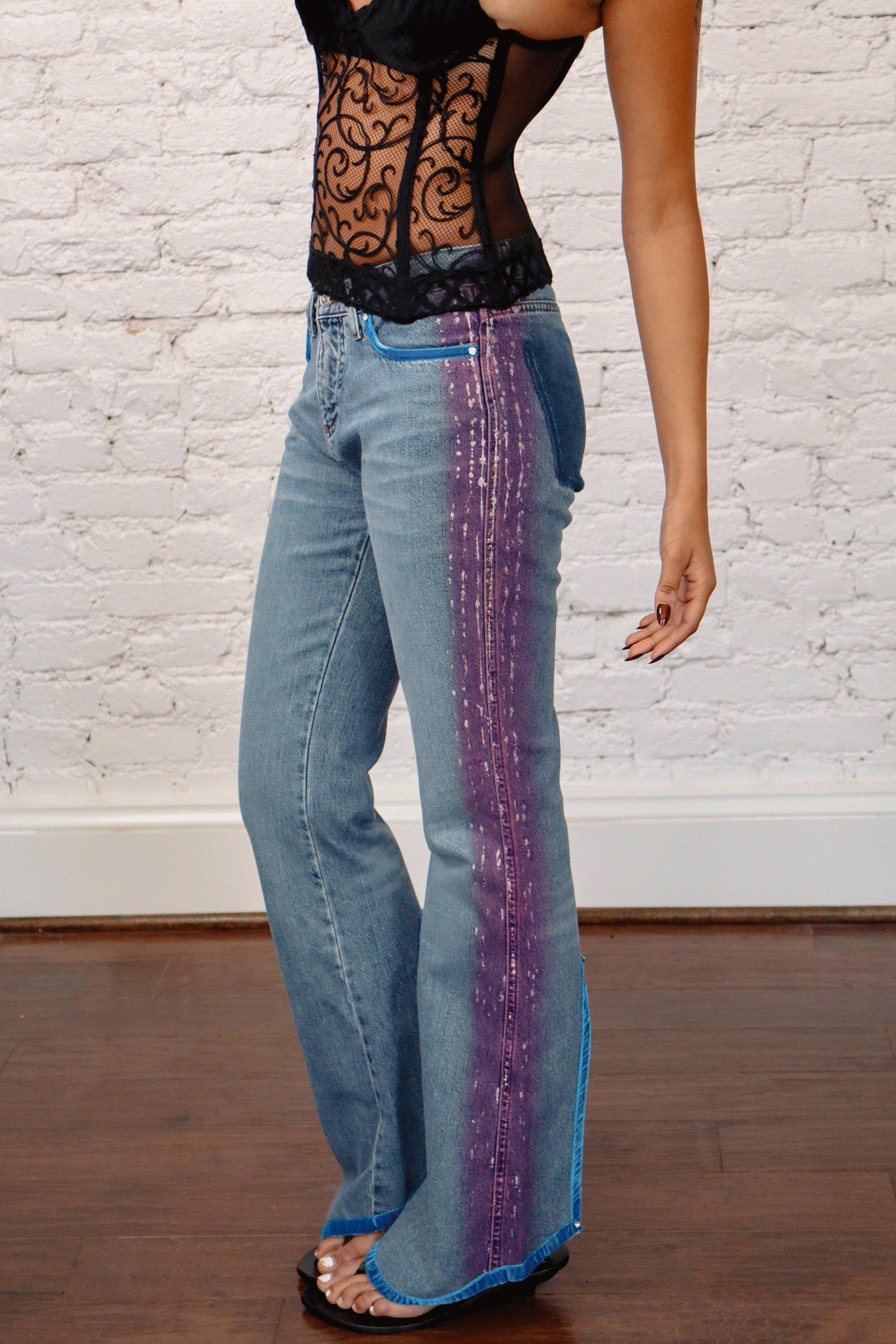 Voyage Passion Purple Flare Jeans