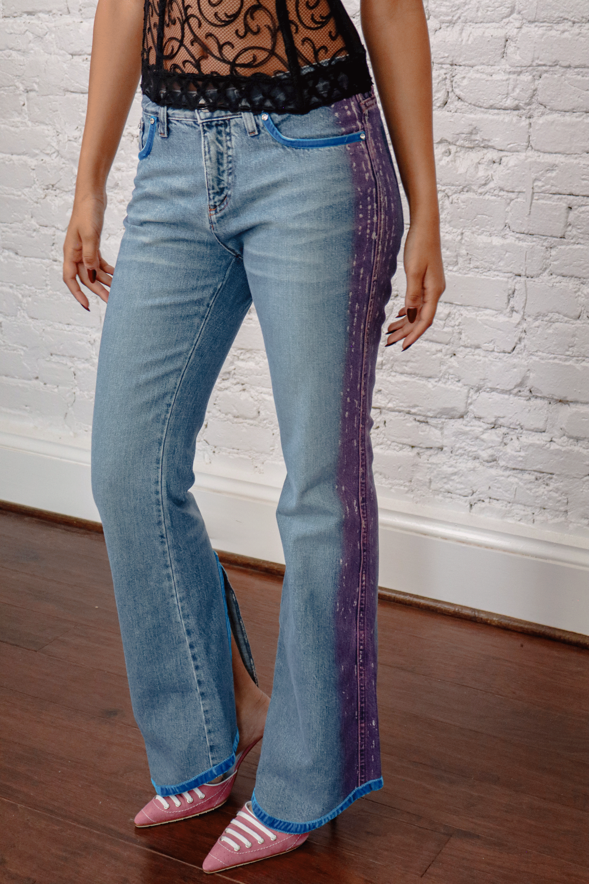 Voyage Passion Purple Flare Jeans