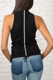 Gaetano Navarra Rhinestone Halter Top