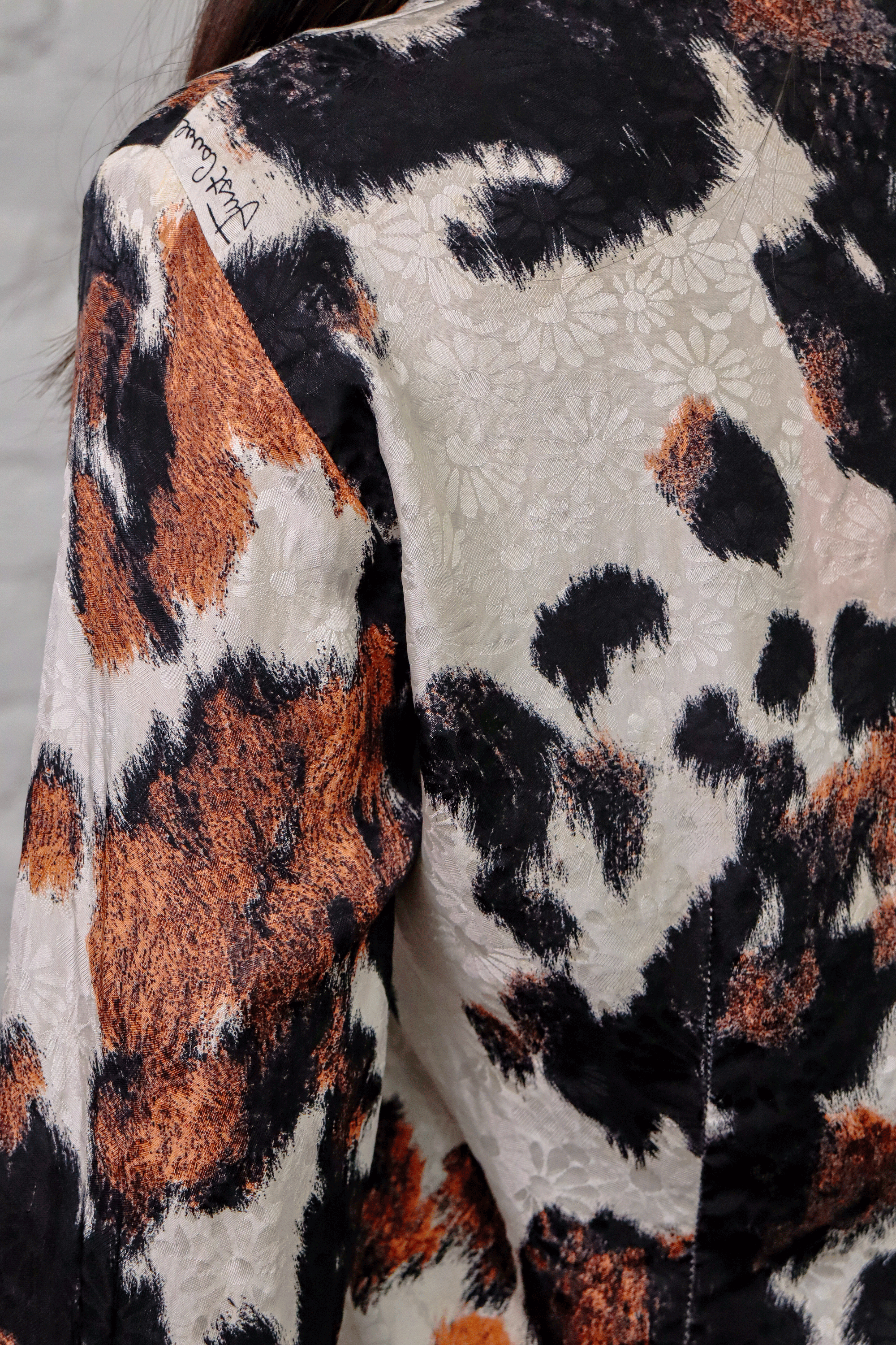 Just Cavalli Silk Animal Print Blouse with Bows
