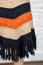 Les Copains Knit Fringe Skirt