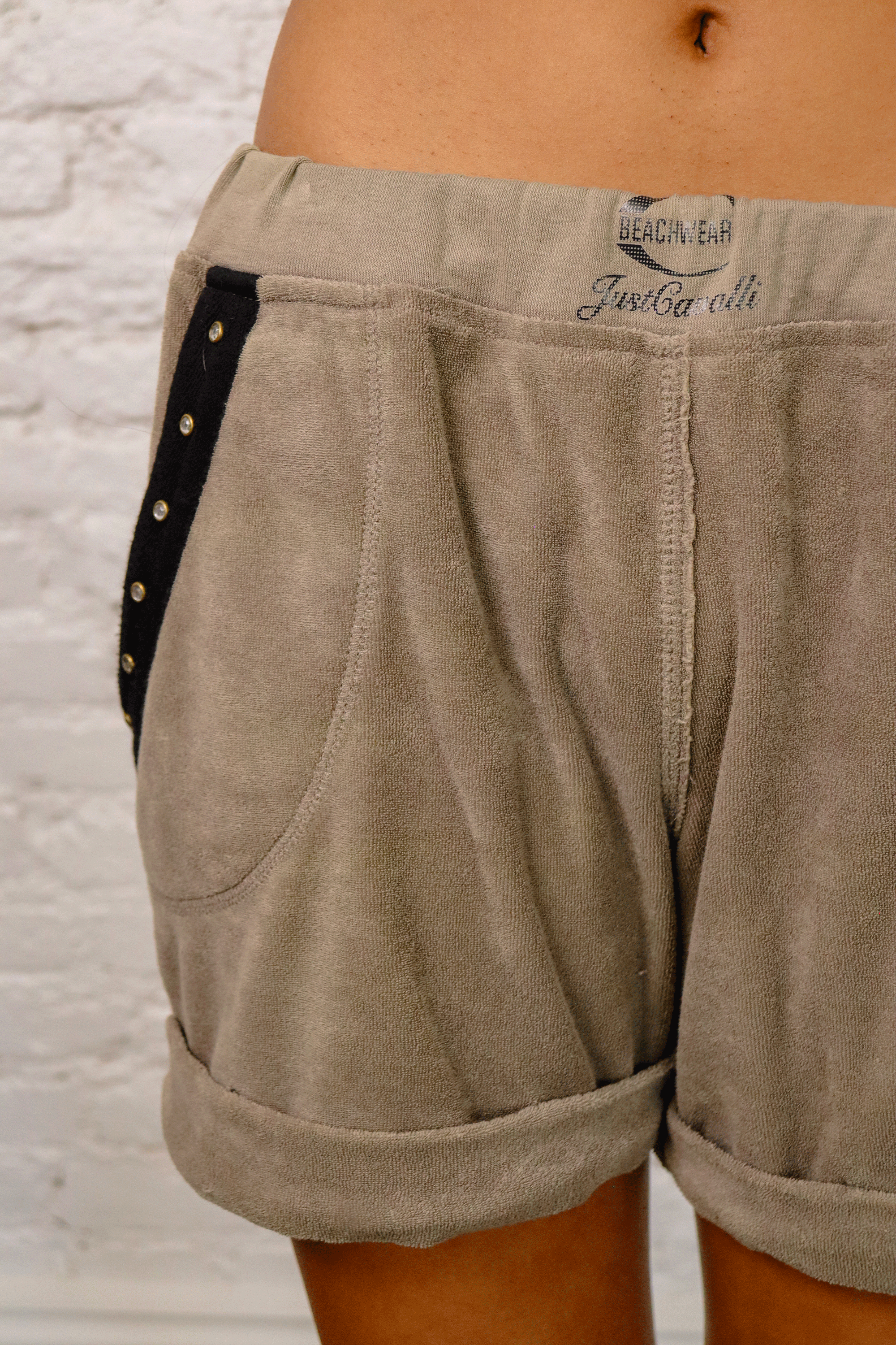 Just Cavalli Taupe Terry Shorts