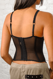 Chantal Thomass Black Mesh Corset Top