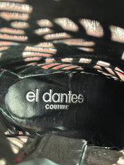 El Dantes 2000s Red Cutout Leather Heeled Boots