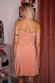 Daniele Alessandrini Blush Pink Draped Mini Dress