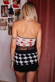 Miss Sixty Mixed Knit Bandeau Top