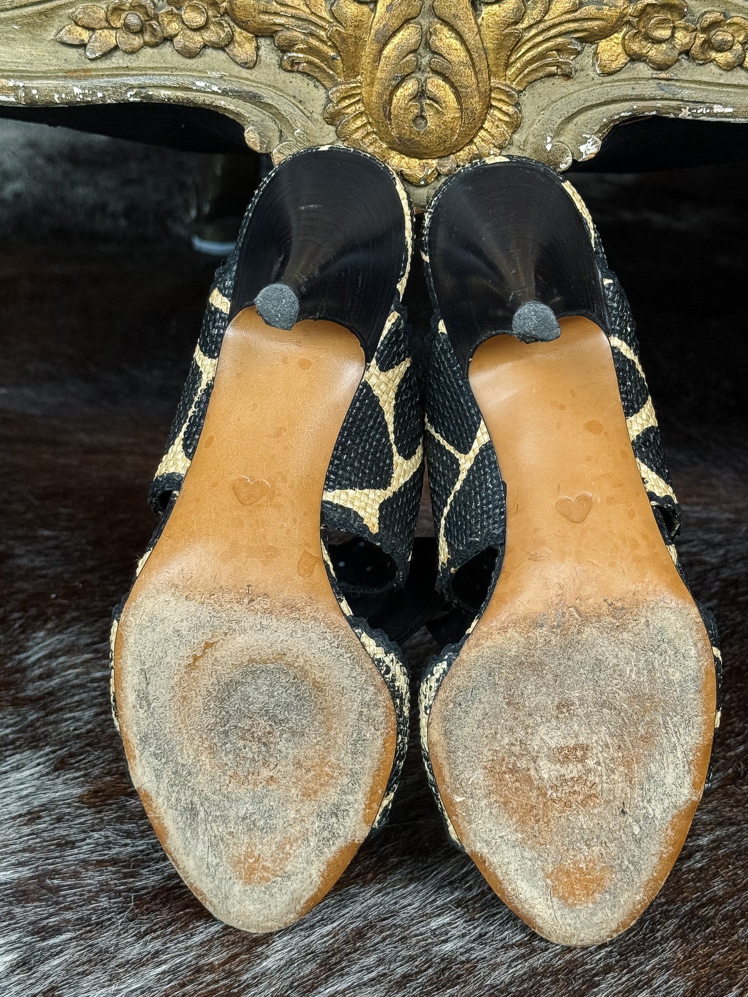 Moschino Cheap & Chic 2000s Bow and Polka Dot Heels