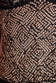 Blumarine Black & Bronze Beaded Silk Top