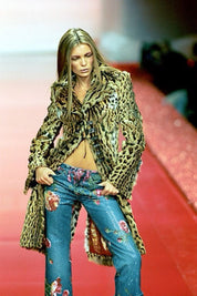 Roberto Cavalli F/W 1999 Iridescent Rose Painted Jeans – S