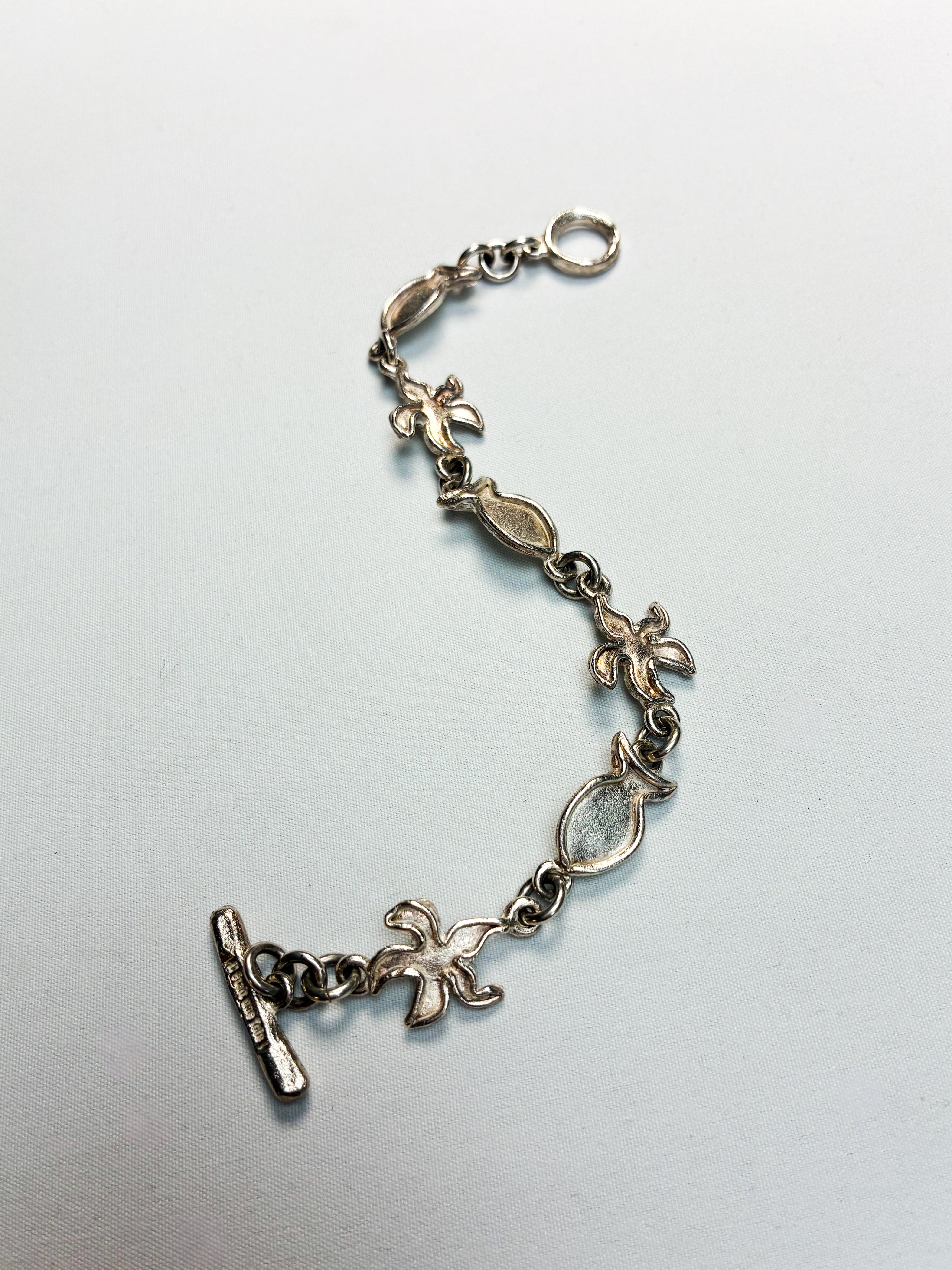Il Était Une Fois 1990s Silver-Tone Sea Motif Link Bracelet