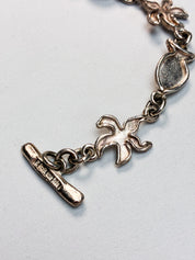 Il Était Une Fois 1990s Silver-Tone Sea Motif Link Bracelet