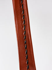Alberta Ferretti 2000s Rust Suede Psychedelic Swirl Shoulder Bag