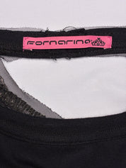 Fornarina 2000s Black Beaded Racerback Tank - S/M