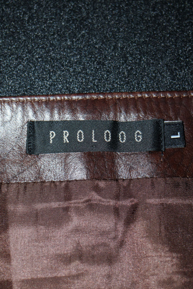 Brown Leather Mini Skirt