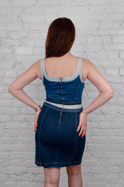 D&G Two-Tone Denim Bodycon Dress