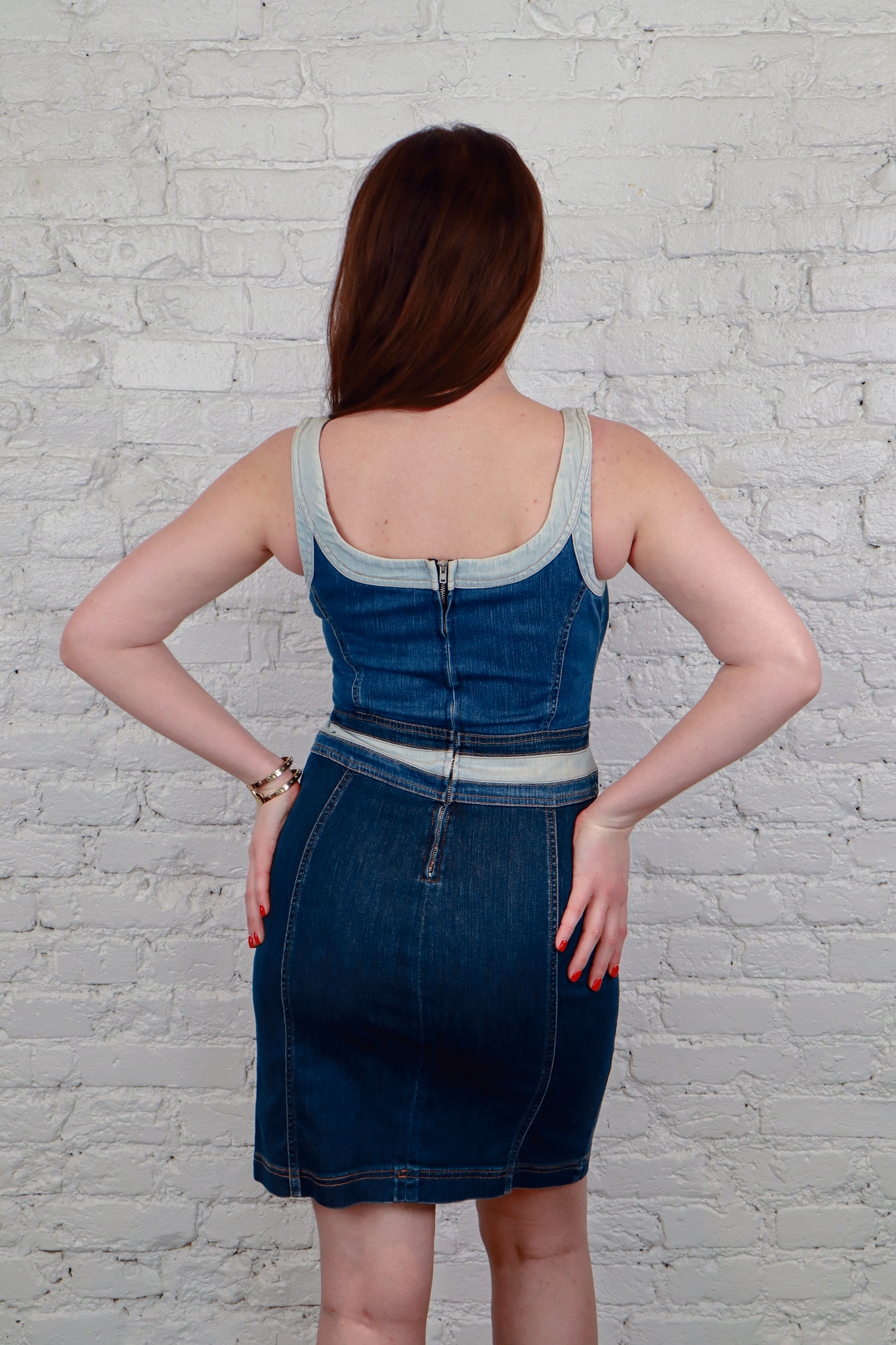 D&G Two-Tone Denim Bodycon Dress