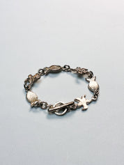 Il Était Une Fois 1990s Silver-Tone Sea Motif Link Bracelet