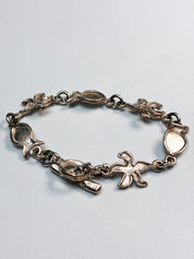 Il Était Une Fois 1990s Silver-Tone Sea Motif Link Bracelet