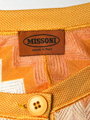 Missoni 2000s Orange Chevron Knit Cardigan - M/L