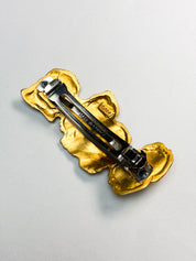 DAM Signed Pekingese Hair Clip