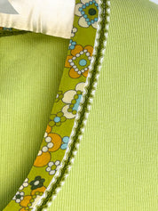 D&G Dolce & Gabbana 2000s Lime Green Croissant Graphic Top - As Is - XS/S