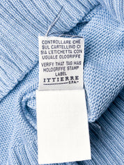 D&G Dolce & Gabbana 2000s Light Blue Logo Knit Top - XS