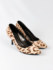 Dolce & Gabbana 2000s Leopard Calf Hair Pointed Toe Pumps - EU 38.5 / US 8