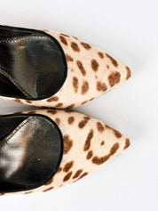 Dolce & Gabbana 2000s Leopard Calf Hair Pointed Toe Pumps - EU 38.5 / US 8
