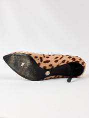 Dolce & Gabbana 2000s Leopard Calf Hair Pointed Toe Pumps - EU 38.5 / US 8
